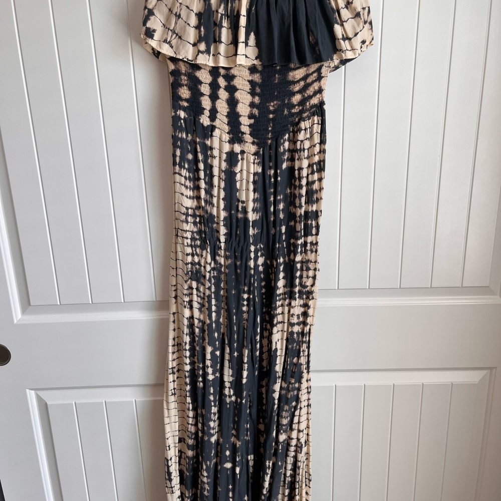 Black and Tan sleeveless Tie-Dye Jumper